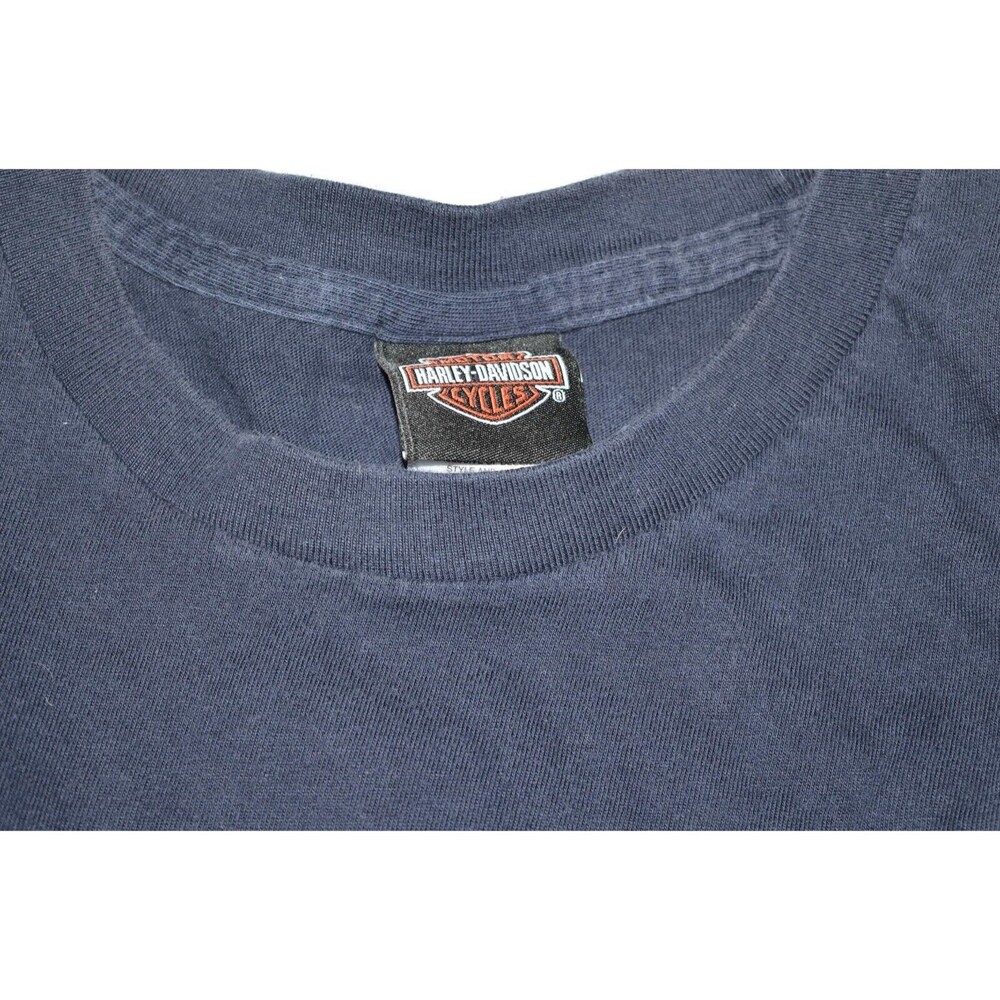 Harley Davidson Men's Plain Pocket Tee T-Shirt 3XL‎ Blue work shirt